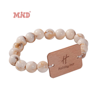 Bracelet de perles de mode RFID avec logo personnalisé Bracelet élastique NFC étanche pour événements