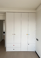 Armoire autoportante minimaliste moderne en bois massif, verrouillable, avec charnières à fermeture douce, durable, écologique, grande capacité, mobilier de maison