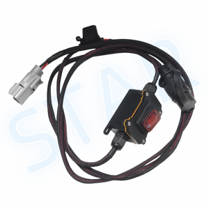 OEM 3 دبوس مقطورة 12 فولت للماء مضمنة الحبل على الخروج كابل الطاقة الأسلاك تسخير مع حامل الصمامات - Product Image 1