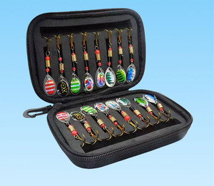 Tùy Chỉnh Màu Đen Câu Cá Ngoài Trời Móc Mang Lưu Trữ Vỏ Cứng Bìa EVA Câu Cá Lure Trường Hợp Với Bọt Chèn - Product Image 5