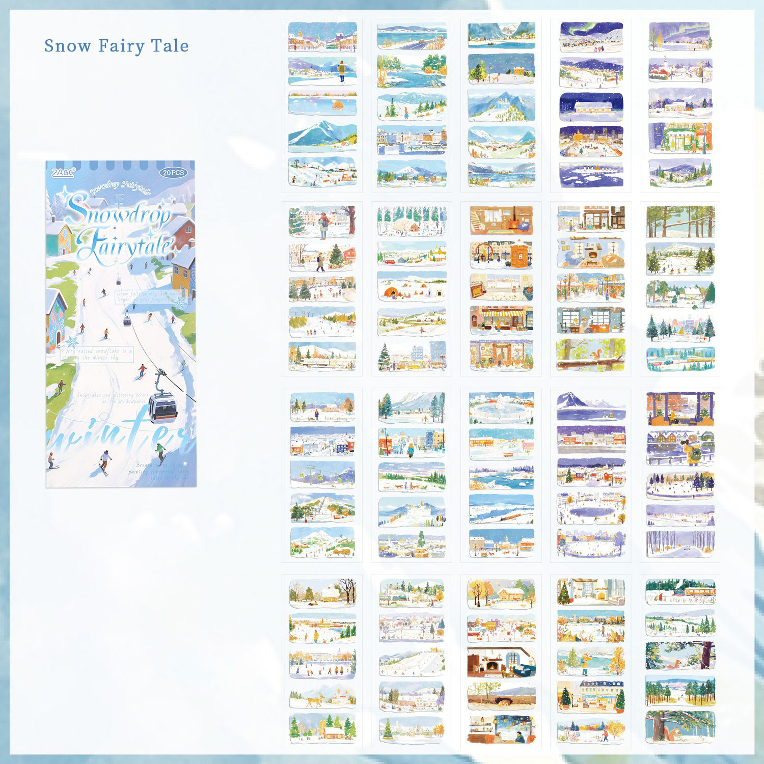 Conte de fées endormi dans la neige