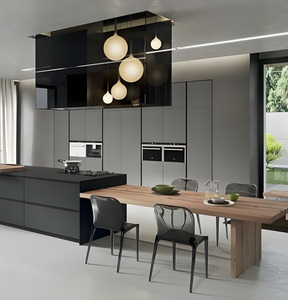 Gabinetes de Cocina Modulares Estilo Shaker, Ensamblables, de Madera Sólida, Puertas y Cajones Personalizados, Encimeras de <span class=keywords><strong>Resina</strong></span> Laminada, Grifo - Product Image 2