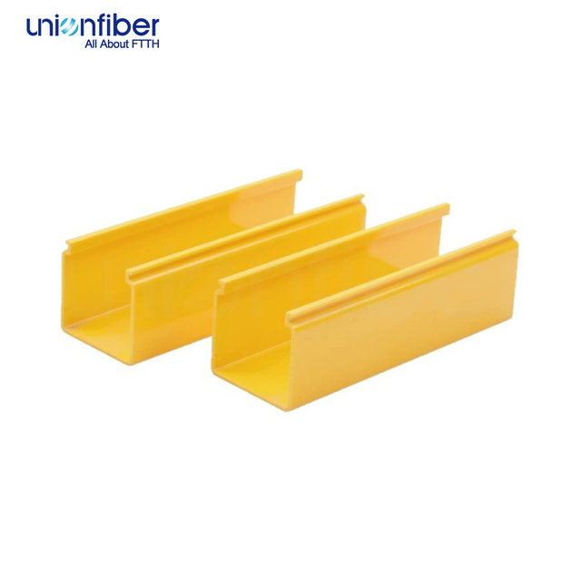 Yellow Pvc Fiber Optical Raceway Cable Trunking Tray for Data Center Network Cabling Perforated Open Side Rail Channel