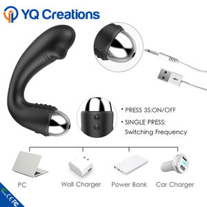 Amazon Hot Rubber Penis Vibrierende Dildo Massage Butt Plug Massage Anal Dildo Sexspielzeug Für Männer Arsch - Product Image 5