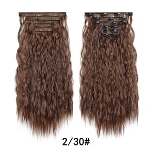 ต่อผมแบบคลิป 6 ชิ้น ผมตรงยาวไร้รอยต่อ ทนความร้อน สำหรับผู้หญิง - Product Image 4