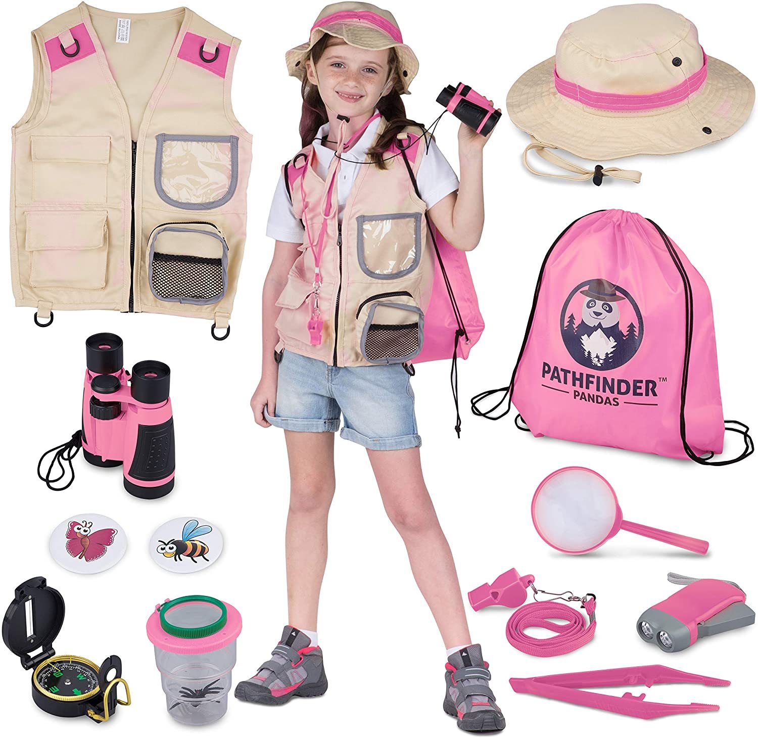 Perlengkapan Petualang Anak untuk Berkemah dan Aktivitas Luar Ruangan,  Mainan untuk Anak Laki-laki dan Perempuan Usia 3-12 Tahun, Dilengkapi Rompi  Safari dan Topi untuk Kegiatan di Halaman Belakang| Alibaba.com