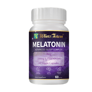 Wins Town Complexe de Sommeil Avancé à la Mélatonine, Capsules Végétales, L-Théanine, Soutien au Sommeil, 60 Capsules Végétales, Complément Alimentaire Végétalien - Product Image 1