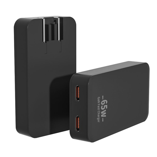 New Trending Ultra-Thin Flat GaN Charger 65W PPS for Phone 15 16 Charging Adapter Dual USB-C Mini Biscuit Pocket Chargers