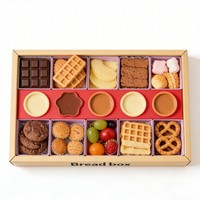 Boîte à gaufres personnalisée avec logo imprimé, emballage en carton alimentaire, boîte d'emballage pour mini-gâteaux avec séparateurs
