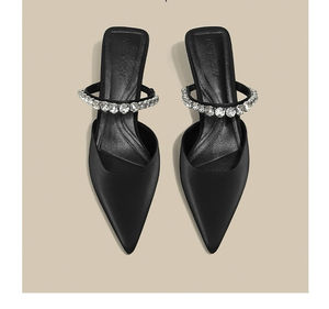 ए 1128 महिलाओं को चप्पल में जूते के हीरे की नुकीली पैर की ऊँची एड़ी के आकार के बड़े आकार 35-42 - Product Image 6