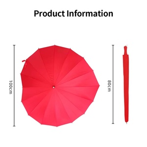 Romantic Modern Heart Shape 23-Inch Windproof <b>Umbrella</b> Custom Logo All-in-One for Wedding Valentine's Day Business Gifts Photo - Product Image 5