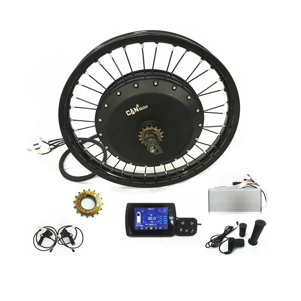 8000W 72W Electric Bike 18 Inch Hub Motor Kit