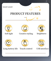 Lampe de table marocaine en mosaïque avec prise USB Veilleuse LED pour les idées de nuit Date Lumière décorative de chambre à trois couleurs pour la chambre à coucher