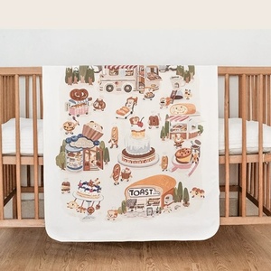 Tapis à langer portable pliable en coton biologique pour nouveau-né, matelas imperméable pour bébé, tapis de jeu - Product Image 4