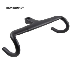 IRONDONKEY <span class=keywords><strong>Manillar</strong></span> de bicicleta de <span class=keywords><strong>carretera</strong></span> Bicicleta Gandlebar <span class=keywords><strong>Carbono</strong></span> integrado con barras de caída de vástago Adecuado para escalar o montar - Product Image 5
