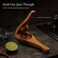 Presse-agrumes manuel en bois pour citrons et citrons verts, extracteur de jus de fruits portatif pour cuisine