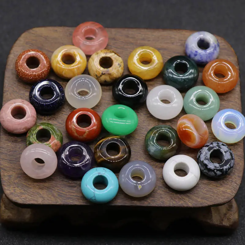 Mixed stone crystal Beads Large Hole Beads Wholesale DIY Beads for for Ring, Earrings, Necklace, Bracelet Making