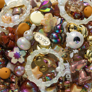 Acrylic Mixed Shape <b>Beads</b> Large Hole UV Coated For Bracelet Making DIY Jewelry Accessories Factory <b>Direct</b> Sale - Product Image 3
