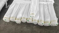 280cm Blanc 100% Coton Literie Tissu Rouleau 144TC 180TC 200TC 233TC Coton Percale Tissu pour Literie