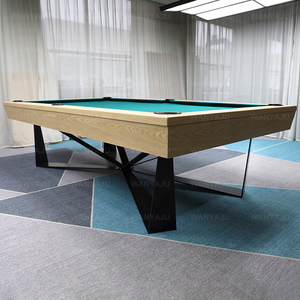 Mesa <span class=keywords><strong>de</strong></span> Billar Moderna <span class=keywords><strong>de</strong></span> Madera Maciza para 9 Bolas, con Bolsillos <span class=keywords><strong>de</strong></span> Cuero Genuino, Base <span class=keywords><strong>de</strong></span> Pizarra, Tamaños Personalizables, Duradera para Villas Contemporáneas y Juegos <span class=keywords><strong>de</strong></span> Lujo - Product Image 1