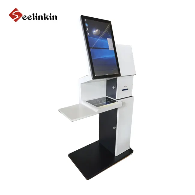 Custom China camera thermal printer fingerprint facial payment cashdro hospital airport insurance information internet kiosk
