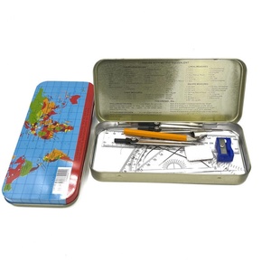 Meilleur prix d'usine d'origine, 9 pièces, ensemble de géométrie A5001 avec carte du monde, boîte de géométrie pour les enfants à l'école - Product Image 5
