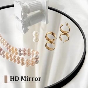 Petit miroir mural rond à LED avec cadre en métal, miroir argenté sans cuivre fait à la main, design moderne pour la décoration du salon et <span class=keywords><strong>de</strong></span> la <span class=keywords><strong>salle</strong></span> <span class=keywords><strong>de</strong></span> <span class=keywords><strong>bain</strong></span> - Product Image 4