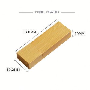 Clé USB Rectangulaire en Bois Écologique 4 Go 32 Go 64 Go 128 Go USB 2.0 Personnalisable avec Logo Gravé Cadeau d'Entreprise Promotionnel - Product Image 3