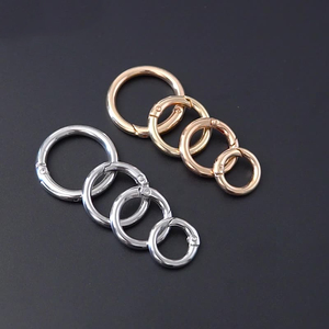 Porte-clés en alliage de zinc mousquetons pince à ressort joint torique cercle mousqueton rond mousqueton à ressort rond porte joint torique mousqueton porte-clés - Product Image 3