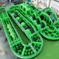 Parcours d'obstacles gonflable en PVC de qualité supérieure en forme de M WINSUN, certifié CE, sans plomb, ignifuge, imperméable, usage commercial