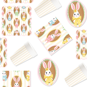 DAMAI New Customized Design <b>Easter</b> Theme Disposable <b>Easter</b> Egg Shape Dessert Dinner Paper Plates <b>Cups</b> Napkin Tableware Set - Product Image 4