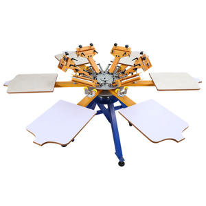 Máquina de Serigrafía Manual Rotativa para <span class=keywords><strong>Ropa</strong></span> Textil, 6 Colores, 6 Estaciones, para Camisetas, Bolsas No Tejidas, Seda, en Venta - Product Image 1
