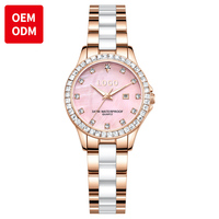 Montre à quartz élégante pour femme, étanche, en céramique lumineuse, styles les plus vendus, marque OEM ODM 3651, vente en gros de luxe