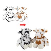 Peluche de vache douce de haute qualité, personnalisable, écologique, en coton PP, rembourrée, 26 cm, unisexe, pour enfants