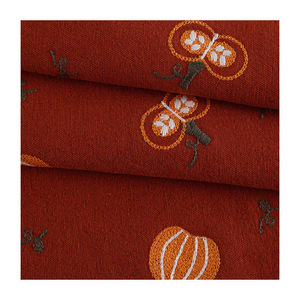 Tessuto Broccato Morbido e Traspirante in Maglia Colorata con Ricamo a <span class=keywords><strong>Zucca</strong></span> per Abbigliamento Bambini e Bambine, 100% Acrilico - Product Image 5