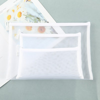 Vente en gros 2022 sac à fermeture éclair transparent maille nylon sac à crayons pas cher stylo sacs d'école étui à crayons