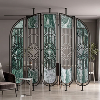 Paravent décoratif zen en acier inoxydable 304 découpé au laser, séparateur de pièce, panneau mural méditatif et apaisant pour mariage et hôtel