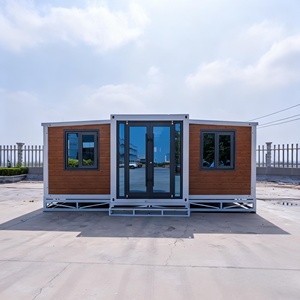 บ้านคอนเทนเนอร์พับได้ขนาด 20 ฟุต บ้านเคลื่อนที่ ติดตั้งง่าย โครงสร้างเหล็กจีนแข็งแรงทนทาน บ้านพักตากอากาศขนาดเล็กสำหรับครอบครัว ใช้ได้ทุกวัน - Product Image 1