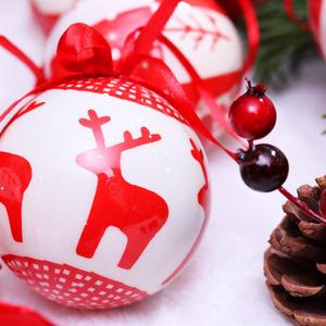 Bolas Decorativas de Navidad para Adornos de Árbol, 7.5cm, Adhesivas, de Espuma, con Diseño de Alce - Product Image 3