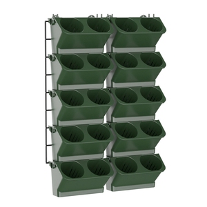 <span class=keywords><strong>Pot</strong></span> de planteur mural en plastique, 3 pièces, bande verticale, forme ronde, pour jardin intérieur - Product Image 1