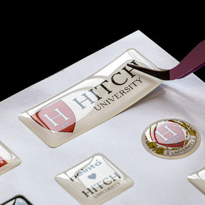 Op maat gemaakte epoxy oogballen textiel stickers vel 32mm transparant iPhone epoxy <span class=keywords><strong>3D</strong></span> stickers - Product Image 1