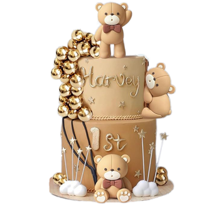 Decorazioni per Torte con Palloncini a Forma di Orso Bruno, Marca <span class=keywords><strong>TSH</strong></span>, per Feste di Bambini, Natale, Laurea, Decorazioni per Dessert, Compleanno - Product Image 1