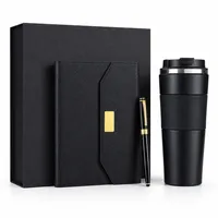 Coffret Cadeau Luxe Promotionnel 2026 : Carnet en Cuir PU avec Stylo, Tasse à Café Personnalisée et Gourde – Idéal pour Cadeaux d'Entreprise