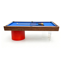 Table de billard professionnelle de luxe sur mesure, nouvelle collection, 8 pieds, avec plateau en ardoise, structure solide et pieds en acrylique, idéale pour clubs et bars.