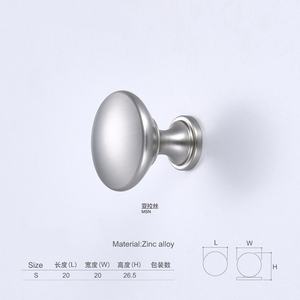 Poignée ronde moderne en alliage de zinc à trou unique pour armoire, cuisine, commode, penderie, chambre, salle de bain, usage extérieur - Durable - Product Image 1