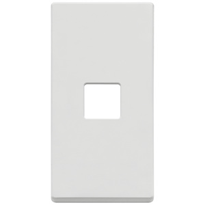 Plaque murale mate blanche plate 1 poste 1 port pour panneau de couverture électrique - Product Image 1