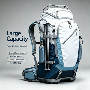 Sac à dos de randonnée unisexe léger et imperméable, grande capacité 45+8L, idéal pour le camping, les voyages, la randonnée et l'alpinisme - Product Image 3