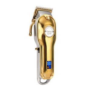 Cortadora de Pelo Recargable Dorada 1986 de <span class=keywords><strong>Barberia</strong></span>, Superventas, Cabezal de Corte Ajustable, Pantalla LCD, Cortadora de Pelo Eléctrica Plateada - Product Image 2