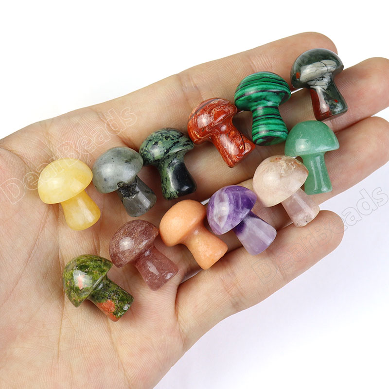 New Bulk Healing Crystal Stone Mushroom Gemstone Stone Mushroom Craft for Home Decoration Gift