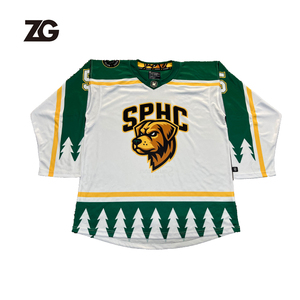Set Jersey Hoki Es Poliester Berkualitas Tinggi dengan Celana dan Celana Pendek, Cetak Sublimasi Kustom Nama Tim, Jersey Latihan Hoki - Product Image 2